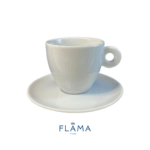 Kit Xícara de Café com Pires Itália Porcelana Branca – 6 Peças - Imagem 2