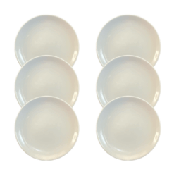 Kit Prato Raso Coup P Porcelana Branca – 6 Peças
