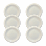 Kit Prato Raso Iguaçú Porcelana Branca – 6 Peças