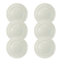 Kit Prato Raso Laguna Porcelana Branca – 6 Peças