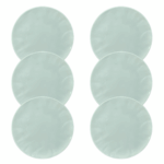 Kit Prato Raso Orgânico Porcelana Azul – 6 Peças