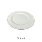 Kit Prato Raso Bolinha Cerâmica Branca - 6 Peças - Imagem 3