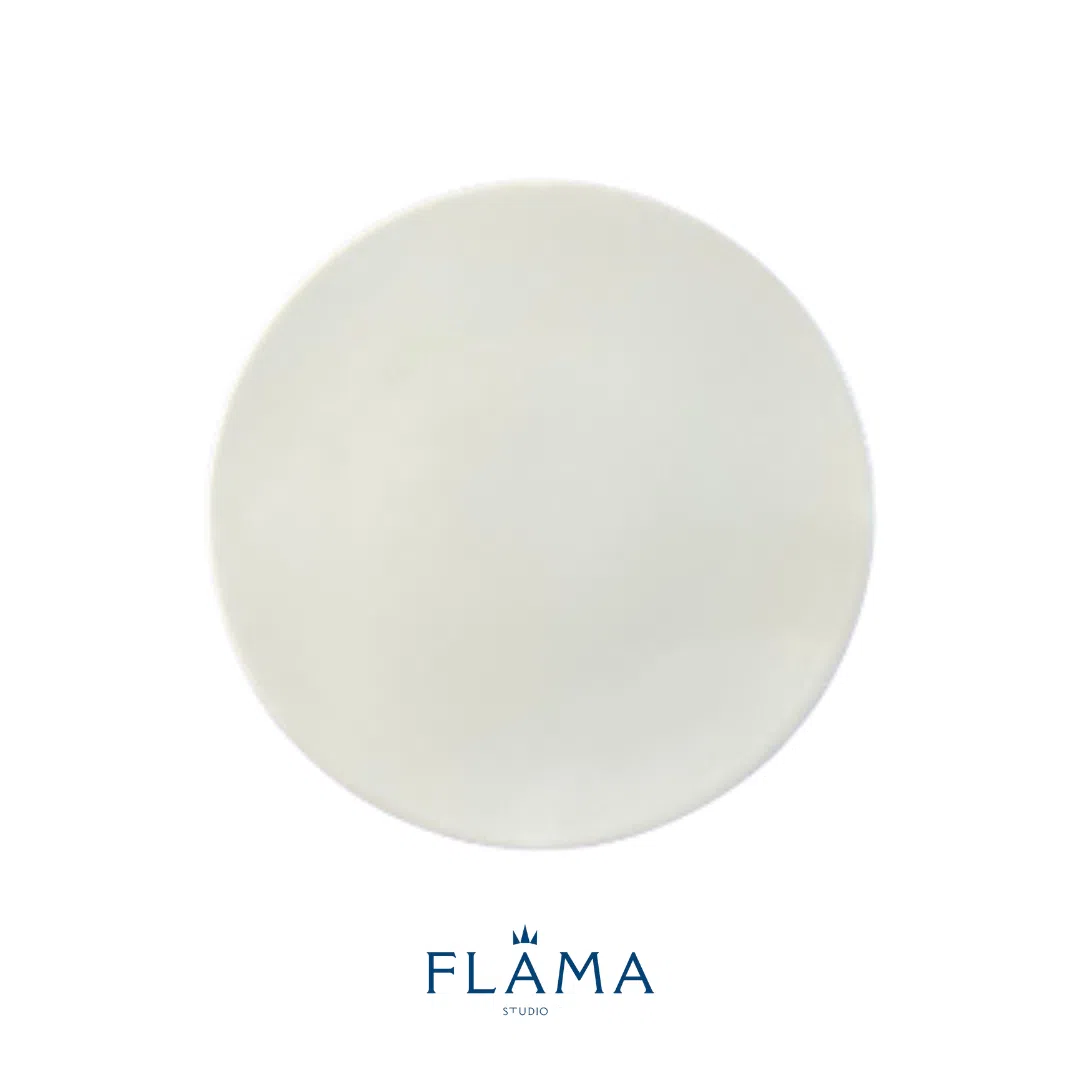 Kit Prato Raso Convexa Porcelana Branca – 6 Peças - Imagem 2