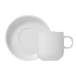 Xícara de Chá (com Pires) - Bold (Branco)