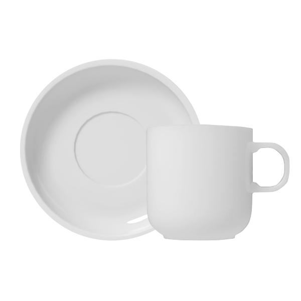 26213a96009e6199a19b2032aae5dc9e.png Xícara de Chá (com Pires) - Bold (Branco) - Imagem 1