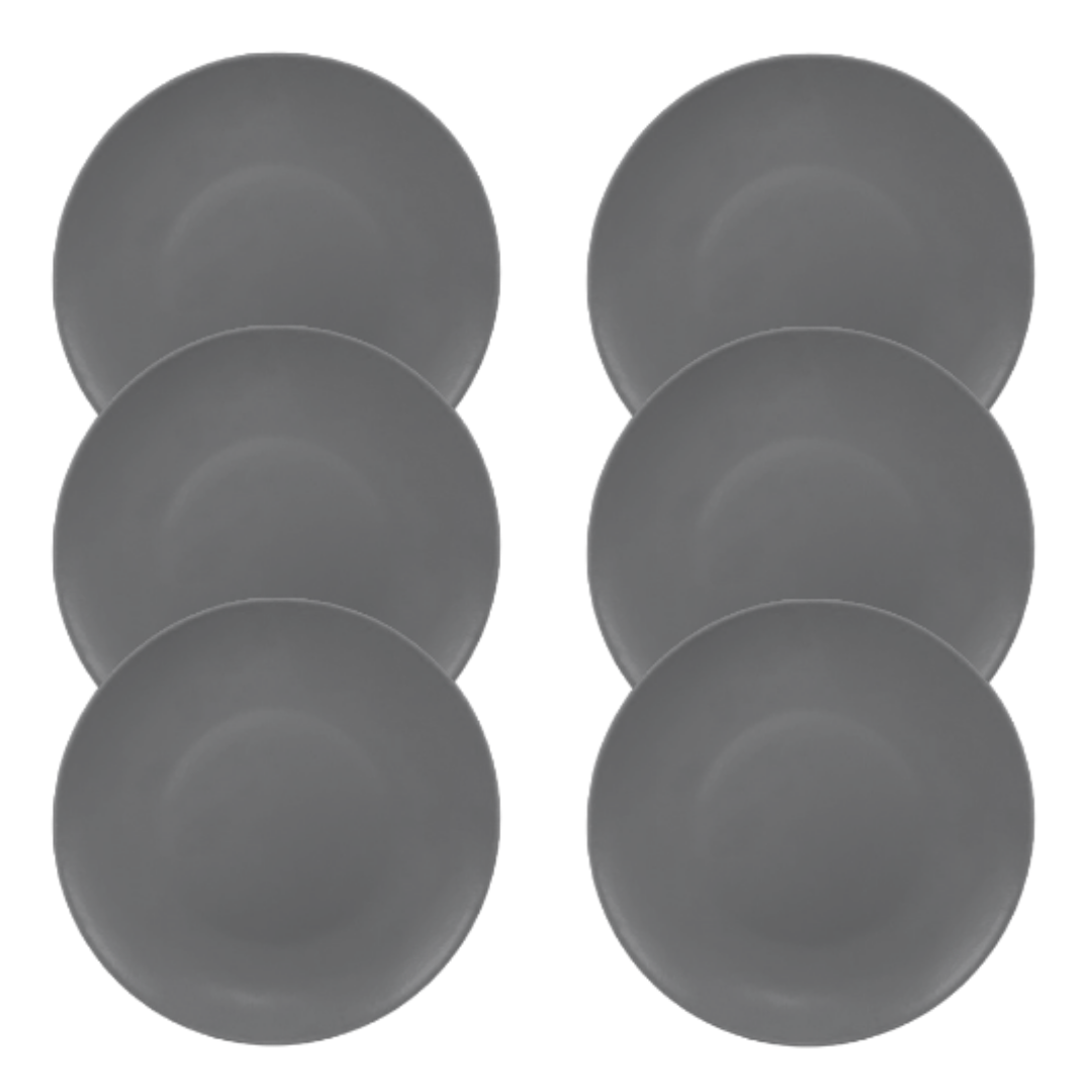 2c7d7e48082cb5687da43f10a1b519f3.png Kit Prato Raso Color Home Grafite Cerâmica - 6 Peças - Imagem 1