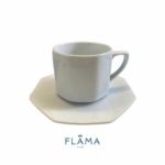 Kit Xícara de Café com Pires Orion Porcelana Branca – 6 Peças - Imagem 2