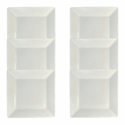 Kit Prato Raso Quartier Porcelana Branca – 6 Peças