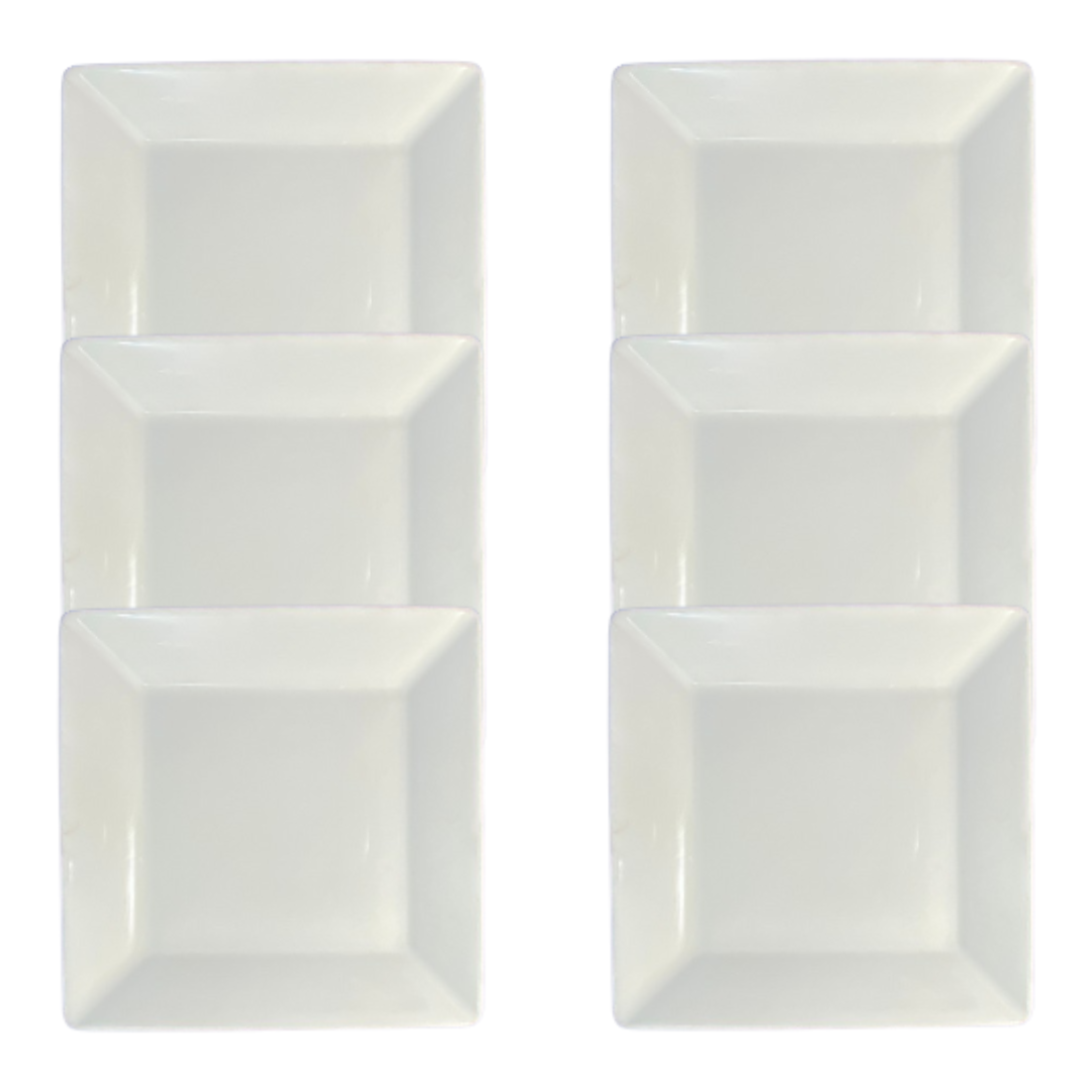 80722fa2b14c1456312077f7b3708590-1.png Kit Prato Raso Quartier Porcelana Branca – 6 Peças - Imagem 1