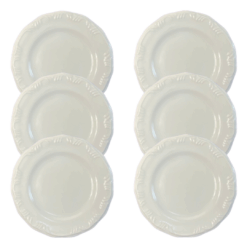 Kit Prato Raso Pomerode Porcelana Branca – 6 Peças