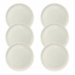 Kit Prato Raso Redondo Bold Porcelana Branca - 6 Peças
