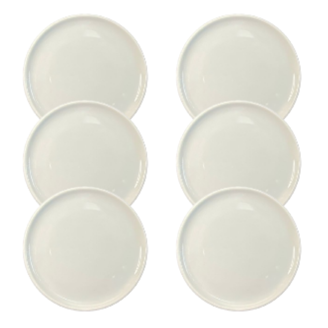 9eb9f9de8888e686c7a0a095dcd6f581.png Kit Prato Raso Redondo Bold Porcelana Branca - 6 Peças - Imagem 1