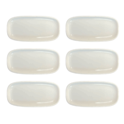 Kit Prato Longo G Bold Porcelana Branca - 6 Peças