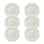 Kit Prato Raso Prisma Porcelana Branca – 6 Peças