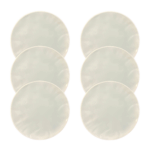 Kit Prato Raso Orgânico Porcelana Branca – 6 Peças