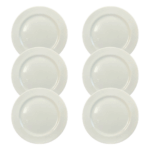 Kit Prato Raso Capri Porcelana Branca – 6 Peças