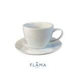 Kit Xícara de Chá com Pires Edros Porcelana Branca – 6 Peças - Imagem 2