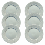 Kit Prato Raso Serena Cream Cerâmica - 6 Peças