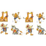 Desenho Animado 40mm Cartela com 8