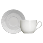Xícara de Chá (com Pires) - Diamante (Branco)