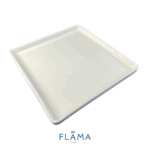 Kit Prato de Sobremesa Americana Porcelana Branca - 6 Peças - Imagem 3