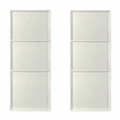 Kit Prato de Sobremesa Americana Porcelana Branca - 6 Peças