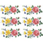 Decalque Oceano Flor 55mm - Cartela com 6