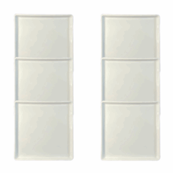 Kit Prato Raso Americana Porcelana Branca – 6 Peças