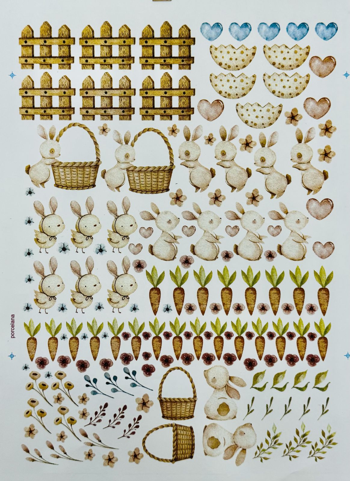 7e60e30c109bd810ec0e6c3c34dcf1fc.jpeg Decalque Coelho na Horta - Folha A4 - Imagem 1