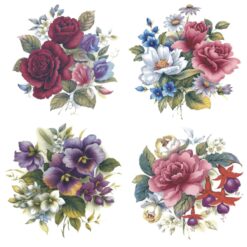 Decalque Alexandra 75mm - Cartela com 4