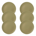 Kit Prato Raso Unni Oliva – 6 Peças
