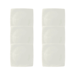 Kit Prato Raso Oriental Porcelana Branca – 6 Peças