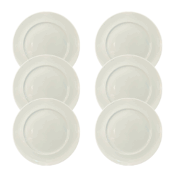 Kit Prato Raso Versa Porcelana Branca – 6 Peças