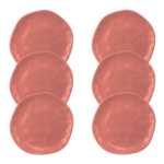 Kit Prato Raso Organic Terracota Cerâmica - 6 Unidades