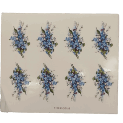 Decalque Brincos de Princesa 55mm - Cartela com 8