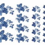 Decalque Folhagem Indigo c/19