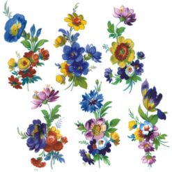 Decalque Floral 274 55mm - Cartela com 6