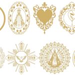 Contornos Sacros OURO 6cm c/9
