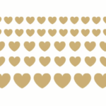 Decalque Corações OURO