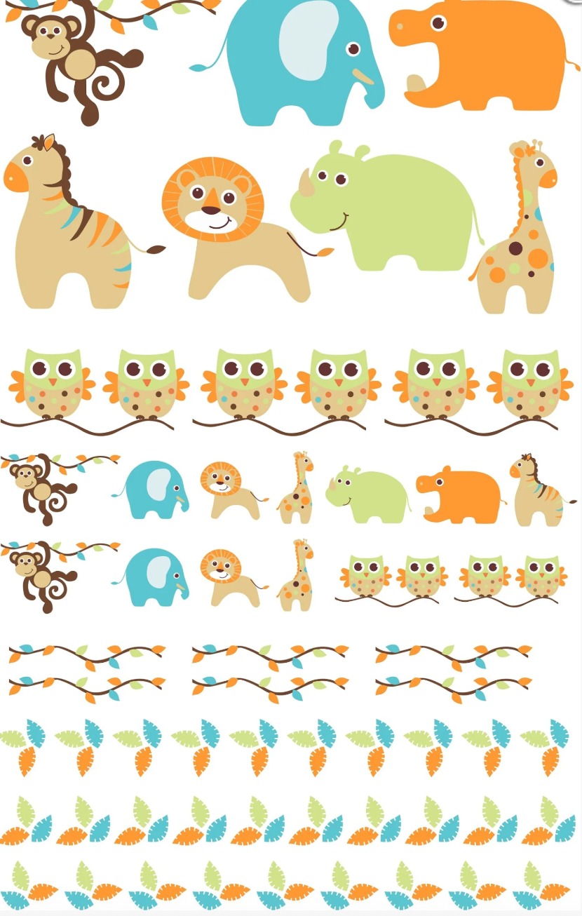 aa7d92cd508b722852f53bcfdefebd14.jpeg Decalque Zoo Animais - Imagem 1