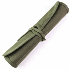 Estojo de Pincéis em Tecido Verde Musgo