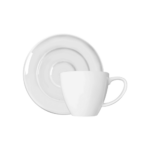 Xícara de Café com Pires Versa (Porcelana Branca)