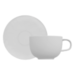 Xícara de Café (com Pires) - Convexa (Branco)