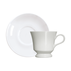 Xícara de café (com Pires) - Capri (Branco)