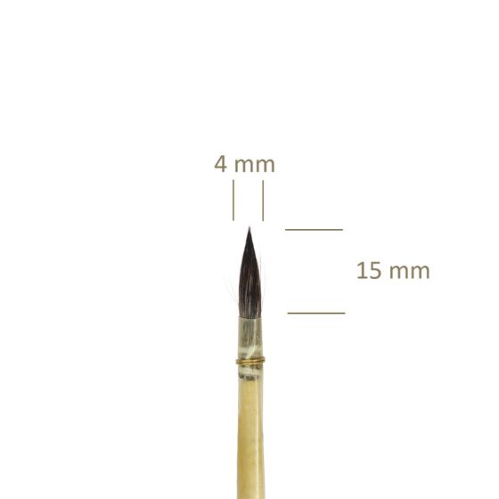 34bdbdefd79d3fcecc2ac493dbc6d1a2.jpg 1301 nº 4 - Pincel Feustel Pontiagudo de Pelo Curto - Imagem 1