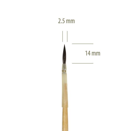 d75a6cf9fab4dffe5bf17d62225a1e23.jpg 1308 ZH n° 1/A - Pincel Pontiagudo Feustel - Imagem 1