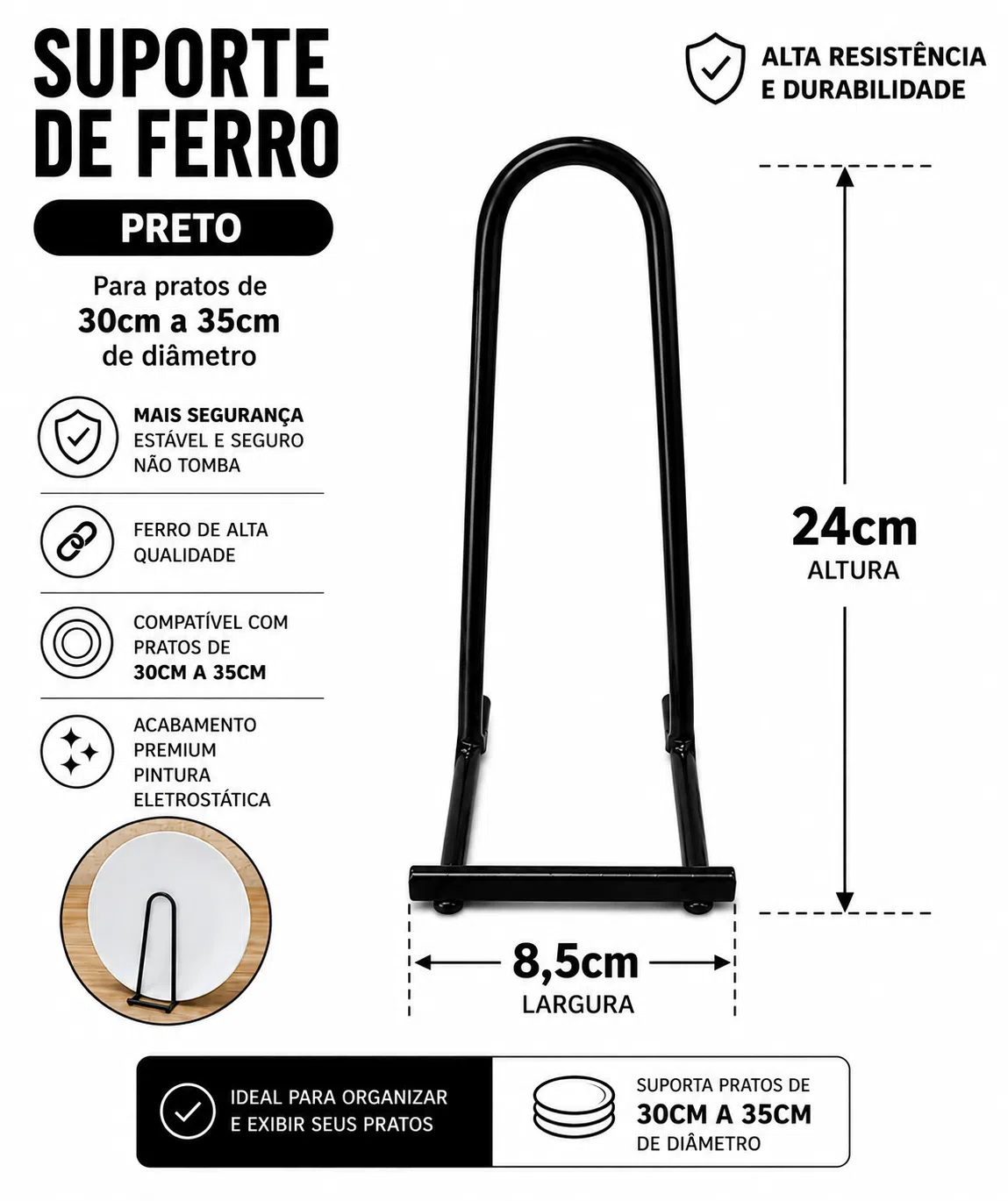 Suporte Mesa Preto - GG - Imagem 2