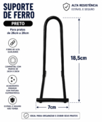 Suporte Mesa Preto - Grande