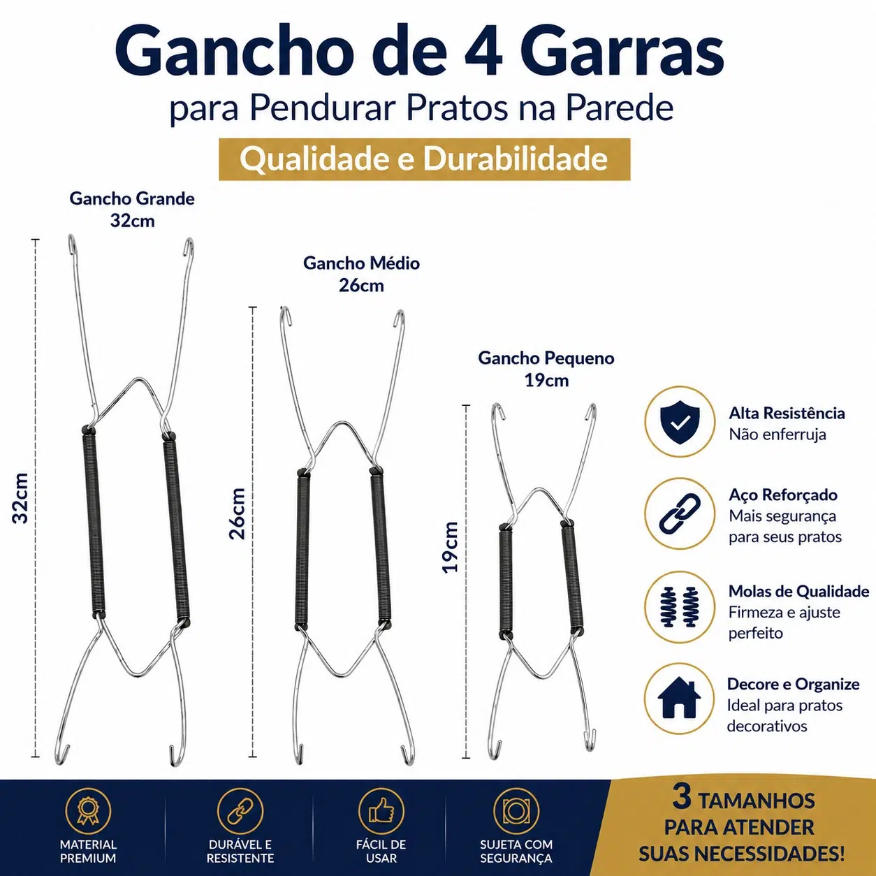 Gancho 4 Garras 19cm - Imagem 2