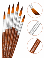 Kit  Pincel Artístico Redondo 12 modelos - Imagem 2